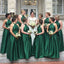 Robes de demoiselle d'honneur longues à bas prix vert licou simple en ligne, WG245