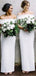 Off White Mermaid Long Bridesmaid Vestidos on-line, vestidos baratos de damas de honra, WG705
