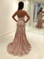 Το 2018 το Neckline Αγαπημένων Σιφόν Δαντελλών Γοργόνων Συνήθειας Μακρύ Βράδυ Φορέματα Prom, 17366
