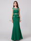 Elegant Scoop Emerald Green Mermaid Abend Prom Dresses, Abend Party Prom Dresses, 12103