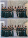 Off Shoulder Green Lace Applique Mermaid Short Cheap Bridesmaid Dresses Online, WG662