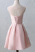 Ilusão bonito colher rosa barato Homecoming vestidos curtos on-line, CM536