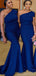La demoiselle d'honneur de sirène bleue royale sombre habille des robes de demoiselles d'honneur en ligne, bon marché, WG753