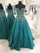 Schatz A-Linie Delicate Beading Green Long Evening Prom Dresses, 17544