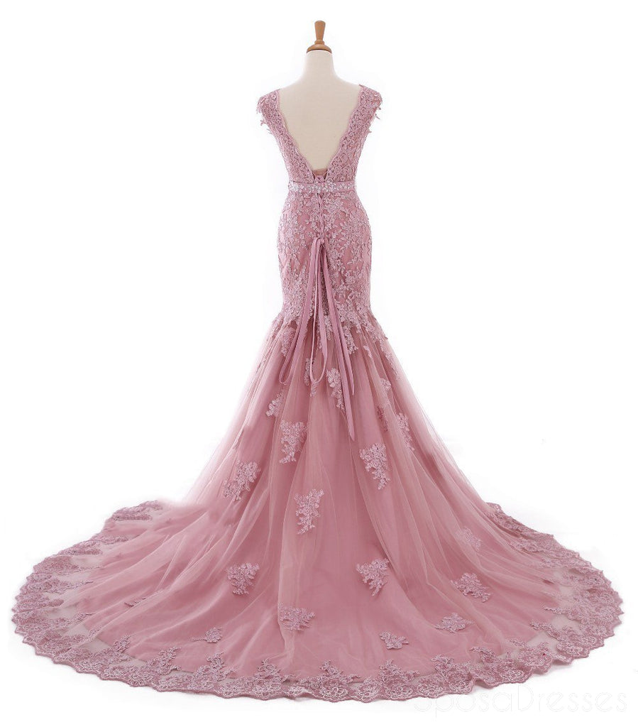 Sexy Lace sirène V en poudre robe de soirée, robe de bal populaire de 2018, 17226