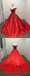 Εκτός ώμου Φωτεινά κόκκινα μακρά βραδινά φορέματα, φθηνά προσαρμοσμένα γλυκά 16 φορέματα, 18515