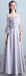 Robes de demoiselle d'honneur longues en dentelle grises à manches longues dépareillées en ligne, WG502