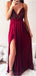 Sexy Backless Sequin Dark Red Cheap Long Evening Prom Dresses, Cheap Sweet 16 Vestidos, 18361