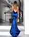 Βασιλικό Μπλε Προκλητικά Backless Γοργόνων Μακρύ Βράδυ Φορέματα Prom, τη Δημοφιλή Φτηνή Καιρό 2018 Κόμμα Φορέματα Prom, 17272