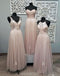 Ungleiches Lattenerröten rosa Schnürsenkelgewohnheitsbrautjungfernkleider, preiswerter einzigartiger Tüll langes Brautjungfernabendkleid, BD121
