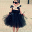 Coole schwarze Tüll Kleine Mädchen Kleider, Erschwingliche Blumenmädchen Kleider, Kleine Schwarze Kleid, FG044