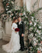Μακριά Μανίκια Ruffle Organza, Γαμήλια Φορέματα σε απευθείας Σύνδεση, Φθηνά Νυφικά Φορέματα Δαντέλα, WD482