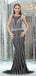 Jewel Black Perled Mermaid Evening Prom Robes, Evening Party Prom Robes, 12109