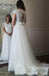 Robes de mariée pas cher à dos ouvert à manches longues en tulle en ligne, WD353
