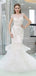 Casquette manches Strassstone Mermaid Robes de mariée en ligne, Robes de mariée unique, WD583