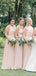 Mismatched Blush Pink Chiffon Long Bridesmaid Dresses Online, Günstige Bridesmaids Dresses, WG713