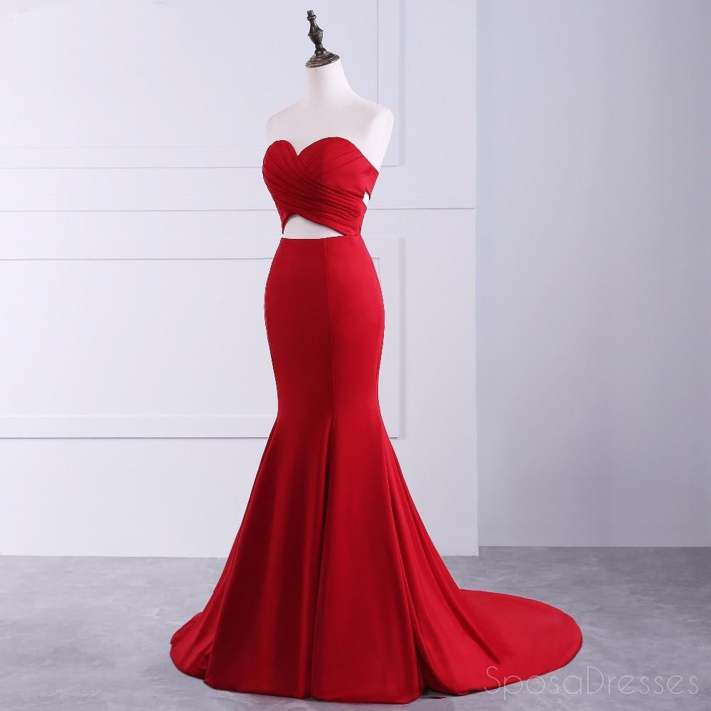 Sweetheart Sexy Rot Meerjungfrau Abend Prom Kleider mit Beliebten Einzigartigen Party-Kleid, Benutzerdefinierte Lange Prom Kleider, Billige Formelle Prom Kleider, 17169