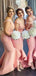 De sereia de ombro dama de honra longa decora vestidos de damas de honra online, baratos, WG710