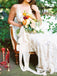 Simple Mermaid Straps Backless V-neck Handmade Lace Wedding Dresses,WD765