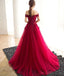 Off Ombro Vermelho de Laço Frisado de Uma linha Longa Noite, Vestidos de Baile Barato Sweet 16 Dresses, 18409