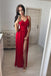 Συνήθειας Απλά Προκλητικά Κόκκινα Πλευρά Σχισμή Μακρύ Βράδυ Φορέματα Prom, 17690
