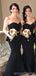 Querida sereia preta ouro Blet longos baratos dama de honra vestidos on-line, WG680
