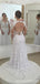 Casamento de sereia de cadarço de mangas longo posterior aberto sexy veste-se online, WD419
