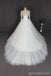 Cadarço de manga longo de vestidos de casamento de tule de ombro, vestido de casamento longo feito alfandegário, vestidos de casamento baratos, WD201