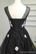 Popular ilusão de preto barato Homecoming vestidos curtos on-line, CM640