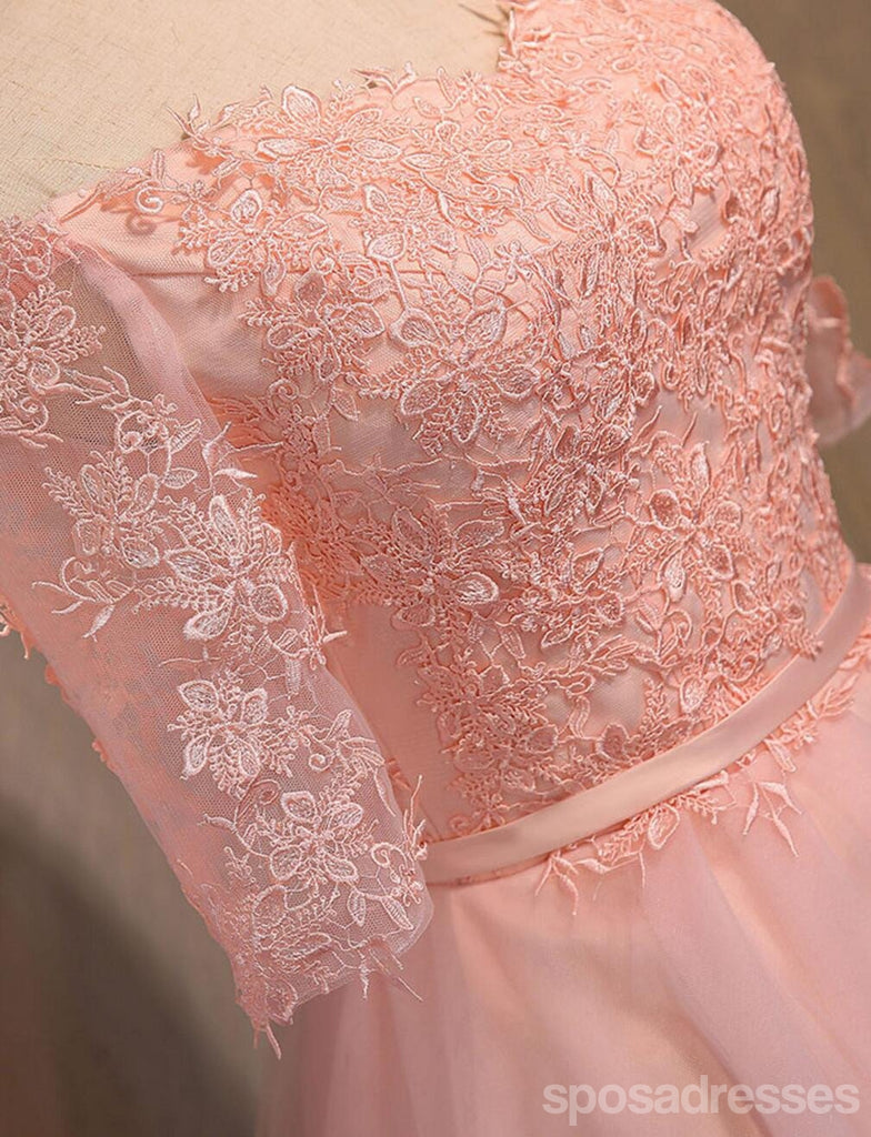 Off Shoulder Kurzarm Pink Lace Cute Homecoming Prom Kleider, Erschwingliche Short Party Prom Kleider, Perfect Homecoming Kleider, CM306