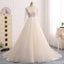 Sexy See Through Long Sleeve Lace Wedding Bridal Dresses, Custom Made Wedding Dresses, προσιτές νυφικές εσθήτες γάμου, WD238