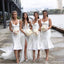 Off White sereia curto correias baratos dama de honra vestidos on-line, WG670
