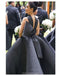 Fashion Halter Black A-line Κοντά φθηνά φορέματα παράνυμφων Online, WG552