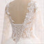 Σέξι μακρυμάνικο γαμήλια νυφικά Aline Lace, προσαρμοσμένα νυφικά, προσιτές νυφικές νυφικές, WD239