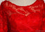 Modeste Manches Longues Dentelle Rouge Mignon Homecoming Robes de Bal Abordables de soirée Courte Robes de Bal, Parfait Robes de bal, CM310