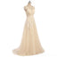 V Neck Champagne ver através de vestidos de noiva baratos on-line, vestidos de noiva baratos, WD494