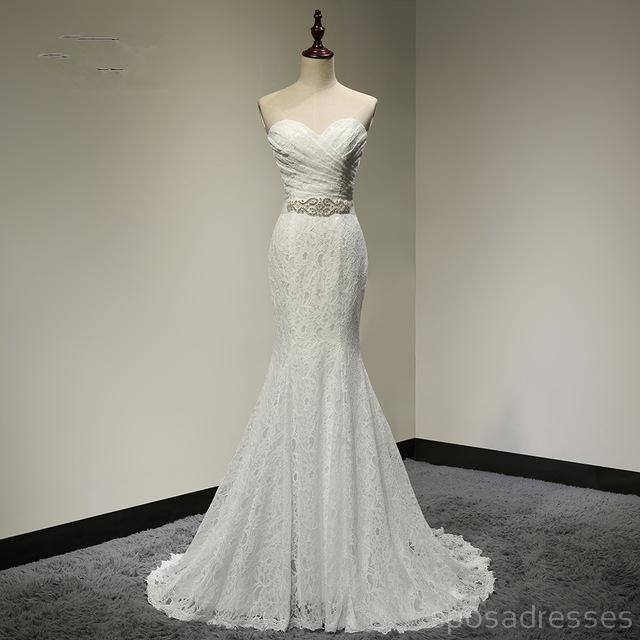 Sereia de cadarço de namorado casamento barato decora vestidos de casamento online, baratos, WD496