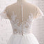 Voir par la manche courte qu'une noce de mariage de lacet de ligne habille, les robes de mariée faites personnalisées, les robes de mariée de mariage abordables, WD241