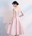 Απλό καπάκι μανίκι Ροζ φθηνά φορέματα Homecoming Online, CM698
