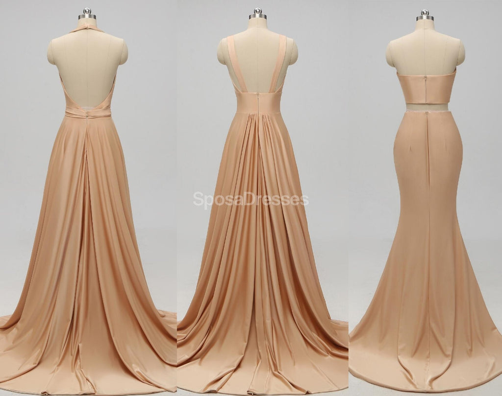 Σέξυ Αντιστοιχισμένη Φορέματα Μακρυμάνικη Παράνυμψη με Χρυσή, WG229
