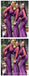 Purple Mermaid Jewel Long Sleeves Cheap Bridesmaid Dresses Online,WG1567