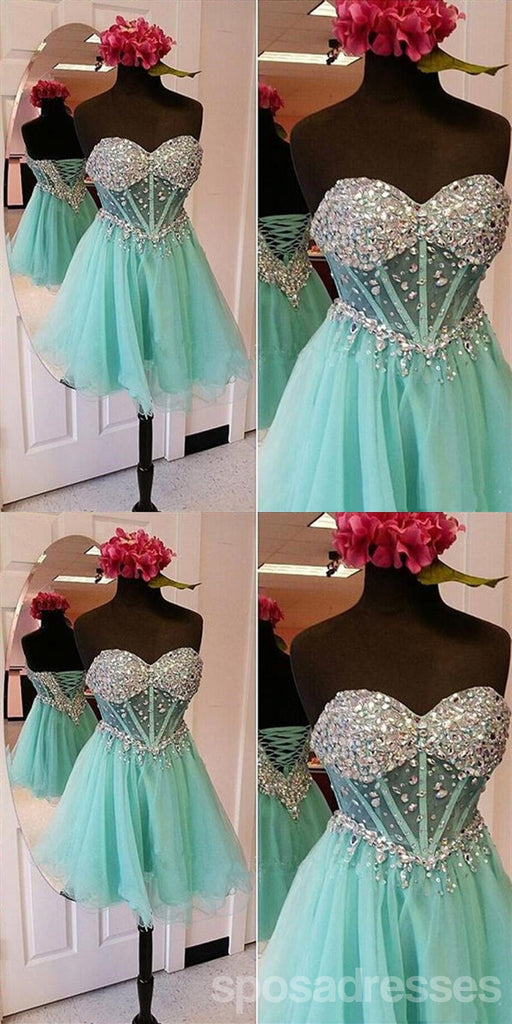 Green Sweetheart Short Homecoming Dresses,Cheap Short Prom Dresses,CM917