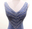 V Λαιμό Σκονισμένο Μπλε Χάντρες Μια γραμμή Μακρύ Βράδυ Φορέματα Prom, 17620