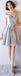 Robes de demoiselle d'honneur simples pas chères courtes gris d'été dépareillées en ligne, WG505