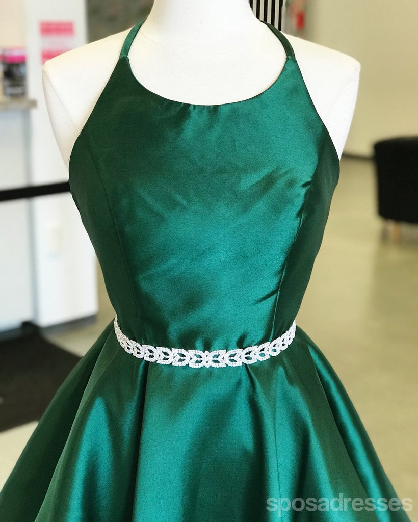 Sexy Smaragdgrün Rückenfrei Einfach Kurz Kurz Günstige Heimkehr Kleider Unter 100, CM575