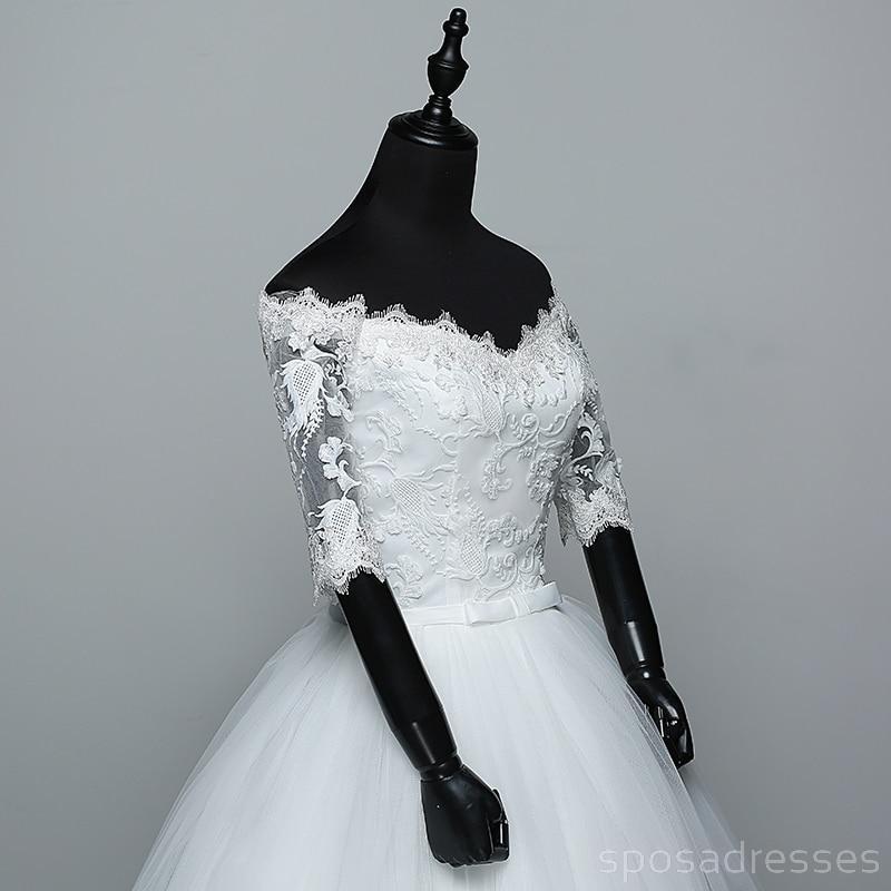 Shoulder Long Sleeve bal robe de mariée bon marché en ligne, robe de mariée bon marché, wd497