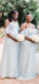 Tiffany azul Chiffon baratos longos dama de honra vestidos on-line, vestidos de damas de honra baratos, WG722