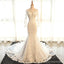 Sexy rückenfreie langärmlige Spitze Meerjungfrau Braut Brautkleider, billige maßgeschneiderte Hochzeit Brautkleider, WD272