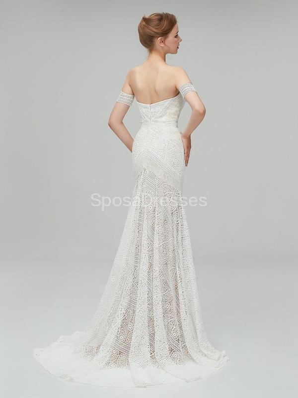 Sereia de renda sexy vestidos de casamento baratos on-line, vestidos de noiva exclusivos, WD556