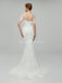 Sirène de lacet de manches courte robes de mariée bon marché robes de noce en ligne, bon marché, WD557